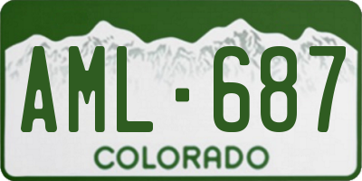 CO license plate AML687