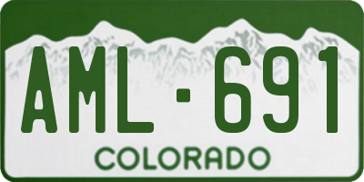 CO license plate AML691