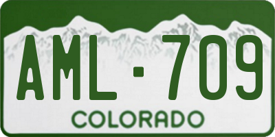 CO license plate AML709