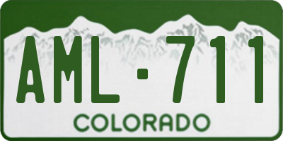 CO license plate AML711