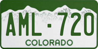 CO license plate AML720