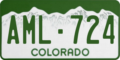 CO license plate AML724