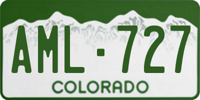 CO license plate AML727