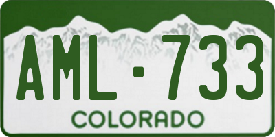 CO license plate AML733