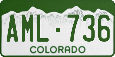 CO license plate AML736