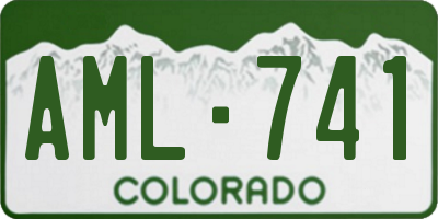 CO license plate AML741