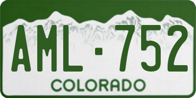 CO license plate AML752