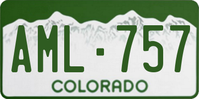 CO license plate AML757