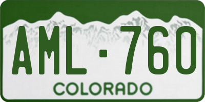 CO license plate AML760