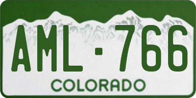 CO license plate AML766