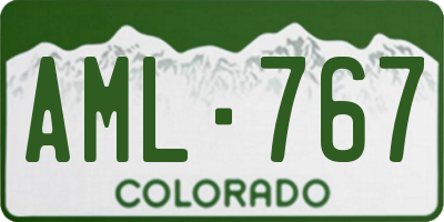 CO license plate AML767