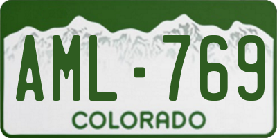 CO license plate AML769