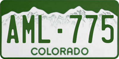 CO license plate AML775