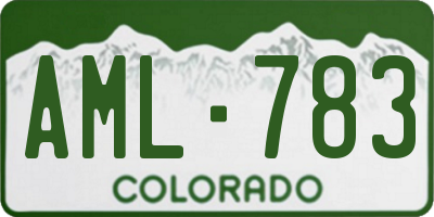 CO license plate AML783