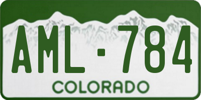 CO license plate AML784