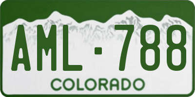 CO license plate AML788