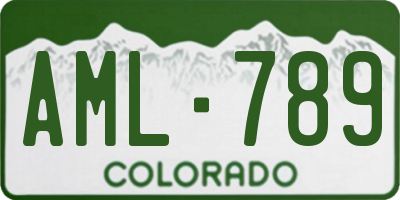 CO license plate AML789