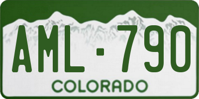 CO license plate AML790