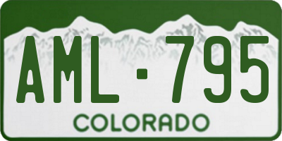 CO license plate AML795