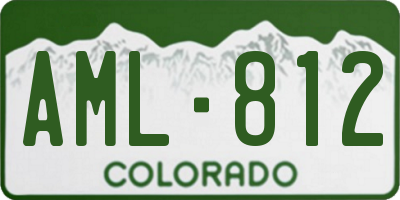 CO license plate AML812
