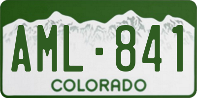 CO license plate AML841