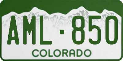 CO license plate AML850