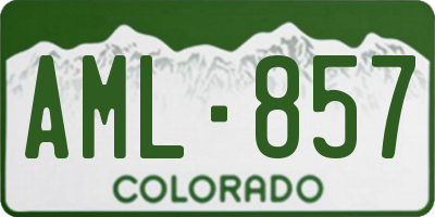 CO license plate AML857