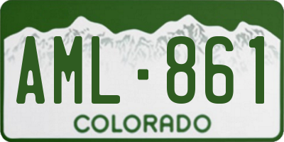 CO license plate AML861