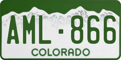 CO license plate AML866