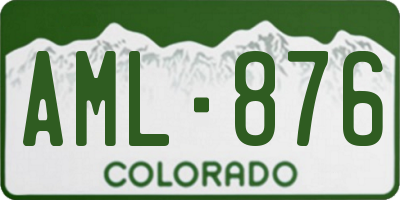 CO license plate AML876