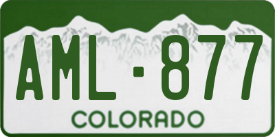 CO license plate AML877