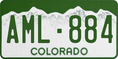 CO license plate AML884