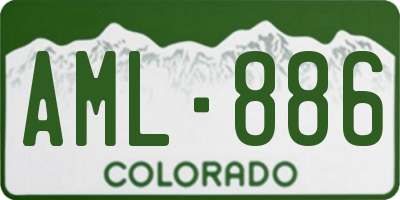 CO license plate AML886
