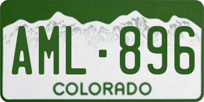 CO license plate AML896