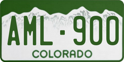 CO license plate AML900