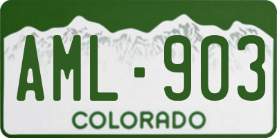 CO license plate AML903