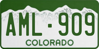 CO license plate AML909