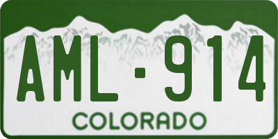 CO license plate AML914