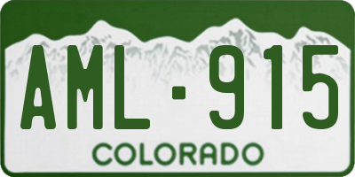 CO license plate AML915