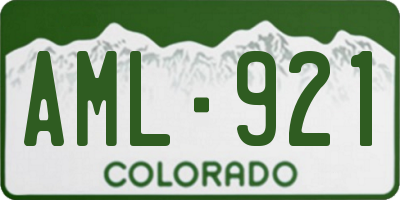 CO license plate AML921