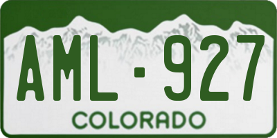 CO license plate AML927