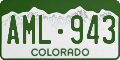CO license plate AML943