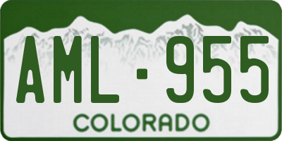 CO license plate AML955