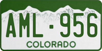 CO license plate AML956