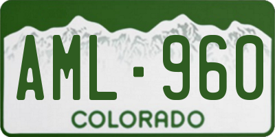 CO license plate AML960