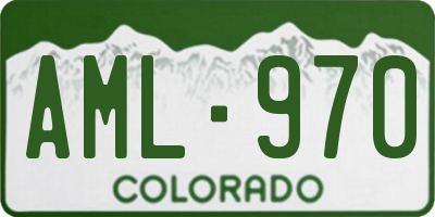 CO license plate AML970