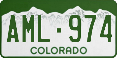 CO license plate AML974
