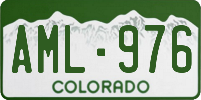 CO license plate AML976