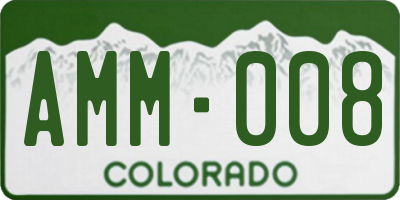 CO license plate AMM008