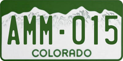 CO license plate AMM015